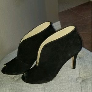 Sexy black suede heels